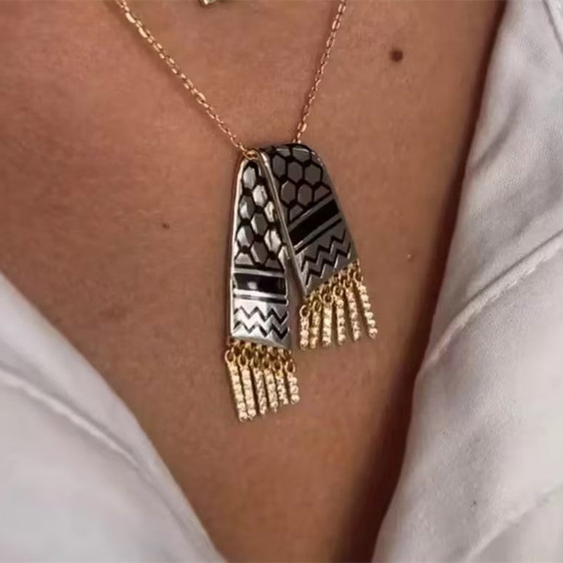 Palestine Cultural Scarf Necklace - Buy One Get One FREE