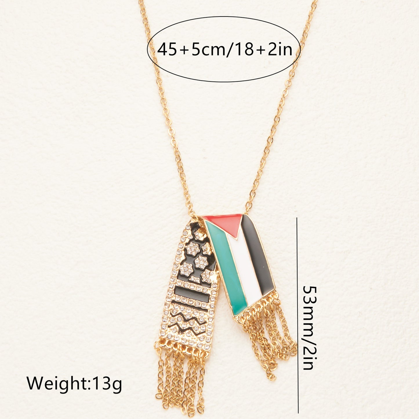 Palestine Cultural Scarf Necklace - Buy One Get One FREE
