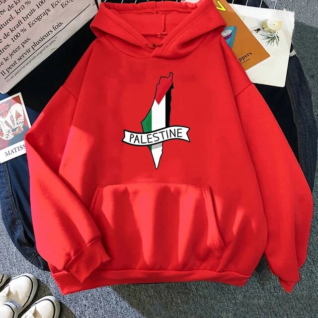 Palestine Map Flag Hoodie