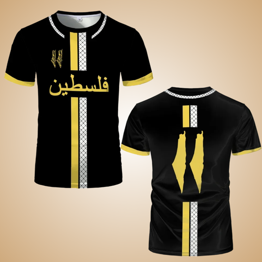 Palestine Soccer/Football Jersey – Yellow Set | Pro Fit Jersey for Men & Women