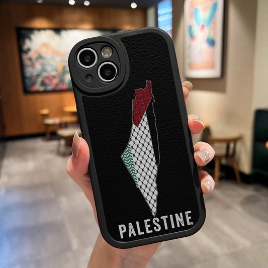 Palestine Embroidered Leather Phone Case - Apple iPhone & Samsung