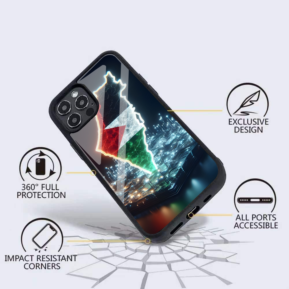 Palestine Map Arabic Phone Case For Apple & Samsung Magsafe Wireless Charging Cover – Buy 1, Get 1 10% OFF