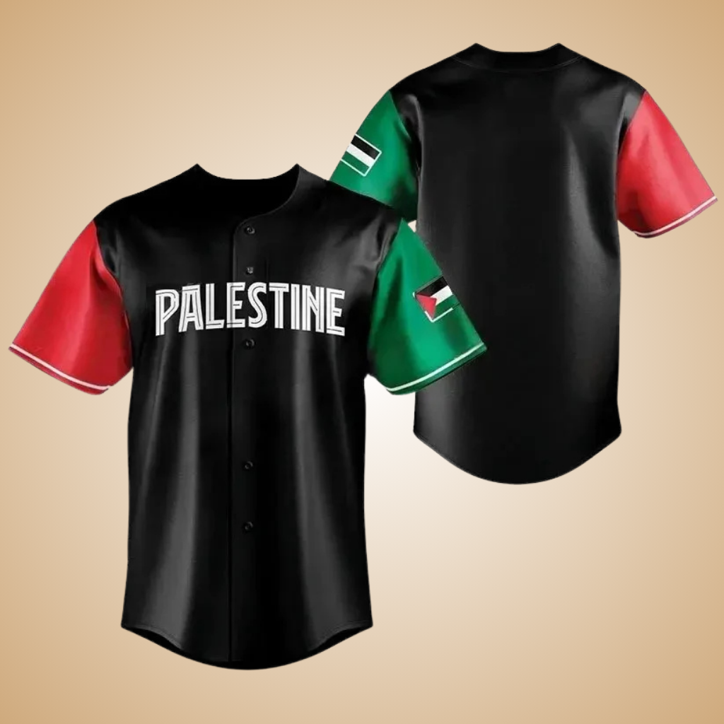 Free Palestine Baseball Jersey T-Shirt  | Football Jersey for Adults & Kids