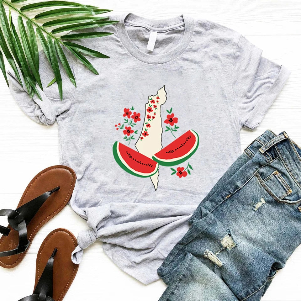 Women's Palestine Country Watermelon T-Shirt