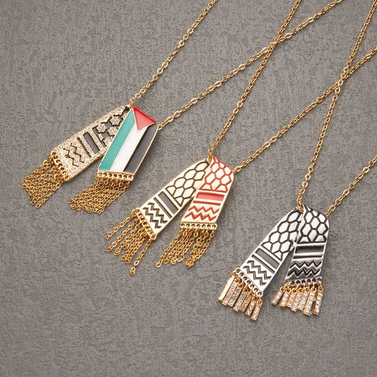 Palestine Cultural Scarf Necklace - Buy One Get One FREE