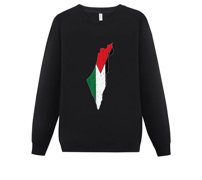 Palestine Map Long Sleeve Sweatshirt (Men & Women)