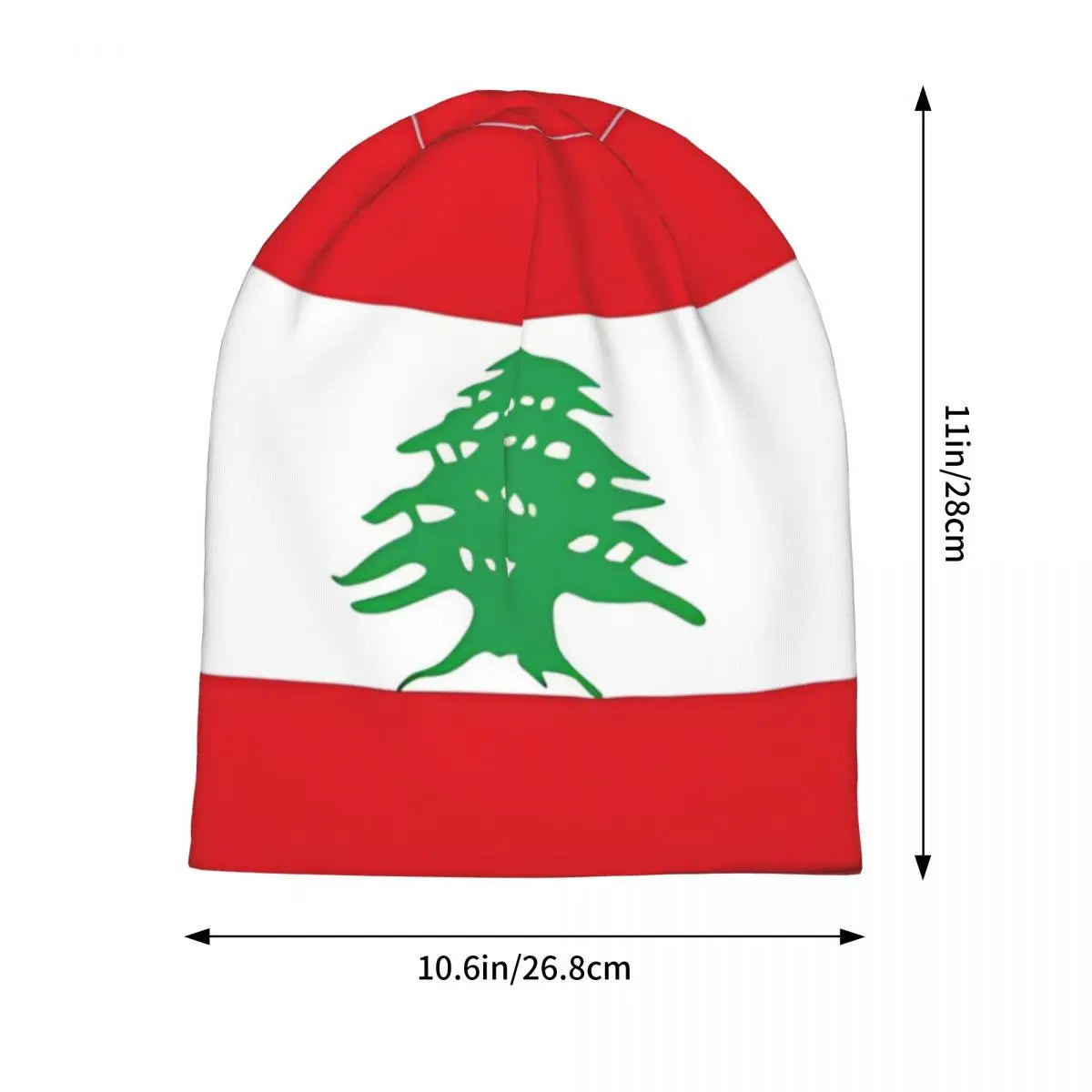 Flag Of Lebanon Bonnet Hat Fashion Street Skullies Beanies Hat for Men Women Spring Head Wrap Cap