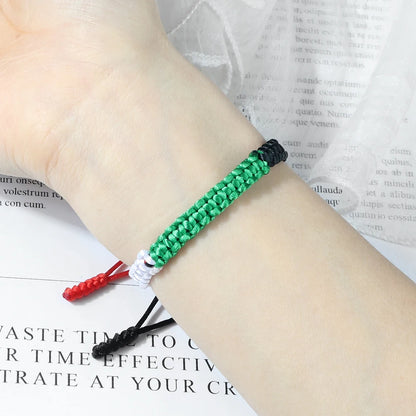 Palestine Flag String Rope Bracelet for Men & Women - Buy 1 Get 1 FREE - Donates to Palestine Relief Fund