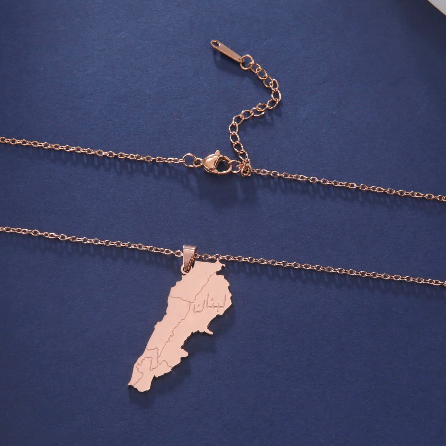 Lebanon Map Pendant Necklace for Men & Women - Buy 1 Get 1 FREE