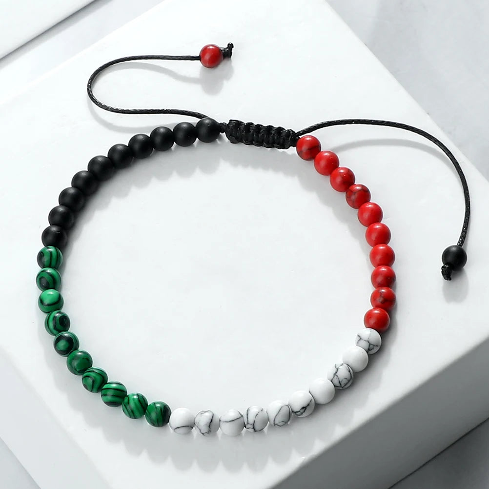 Palestine Flag String Rope Bracelet for Men & Women - Buy 1 Get 1 FREE - Donates to Palestine Relief Fund