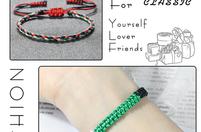 Palestine Flag String Rope Bracelet for Men & Women - Buy 1 Get 1 FREE - Donates to Palestine Relief Fund