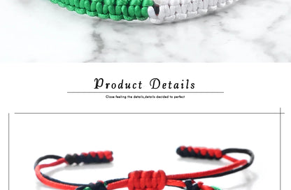 Palestine Flag String Rope Bracelet for Men & Women - Buy 1 Get 1 FREE - Donates to Palestine Relief Fund