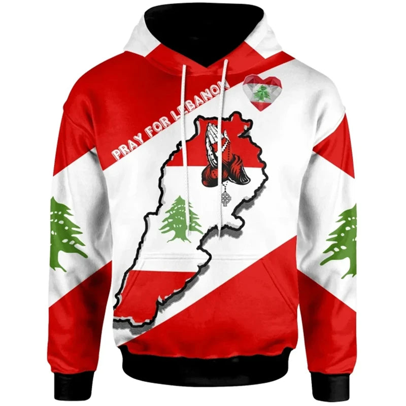 Lebanon Arabic Cedar Tree National Flag Hoodie for Men & Women - Buy 1 Get 1 10% OFF - Donates to Lebanon Relief Fund