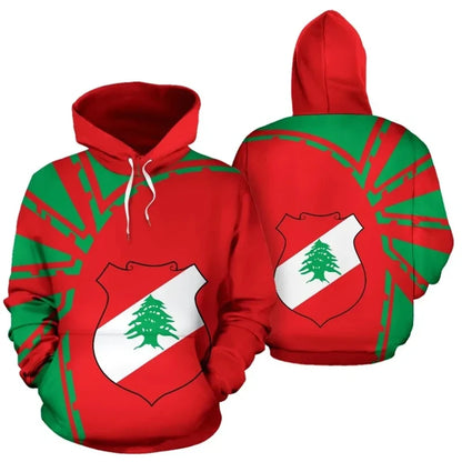 Lebanon Arabic Cedar Tree National Flag Hoodie for Men & Women - Buy 1 Get 1 10% OFF - Donates to Lebanon Relief Fund