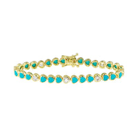 gold turquoise heart