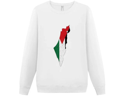 Palestine Map Long Sleeve Sweatshirt (Men & Women)