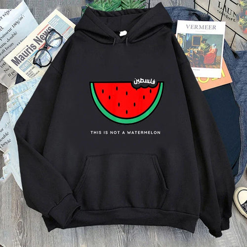 This is Not a Watermelon Palestine Arabic and English Hoodie