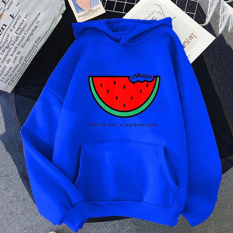 This is Not a Watermelon Palestine Arabic and English Hoodie