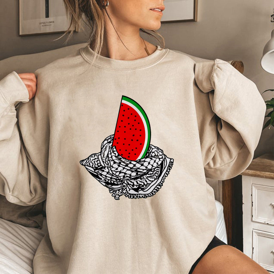 This Is Not A Watermelon Sweatshirt Palestine Crewneck Sweatshirt for Men & Women