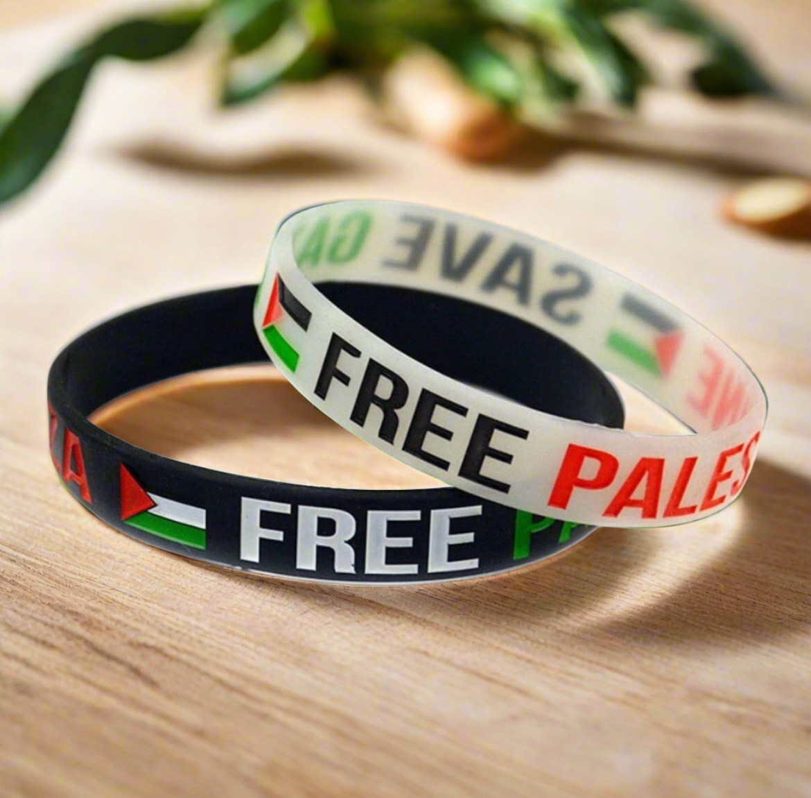 Free Palestine Glow in the Dark Silicone Wristband Bracelet  - Buy One Get One FREE - All Profits Go to Charity