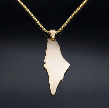 Palestine Map Necklace - Buy One Get One FREE