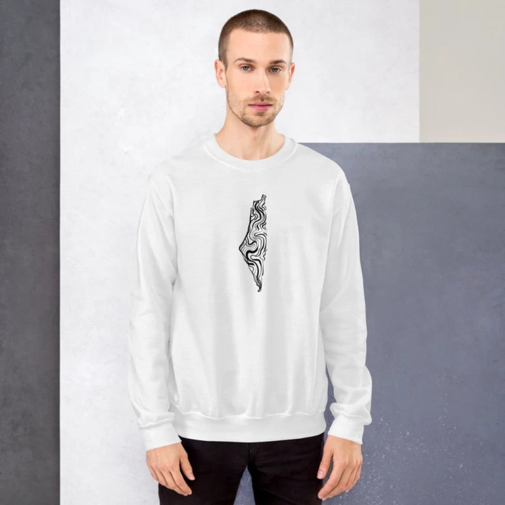 Palestine Map Long Sleeve Sweatshirt (Men & Women)