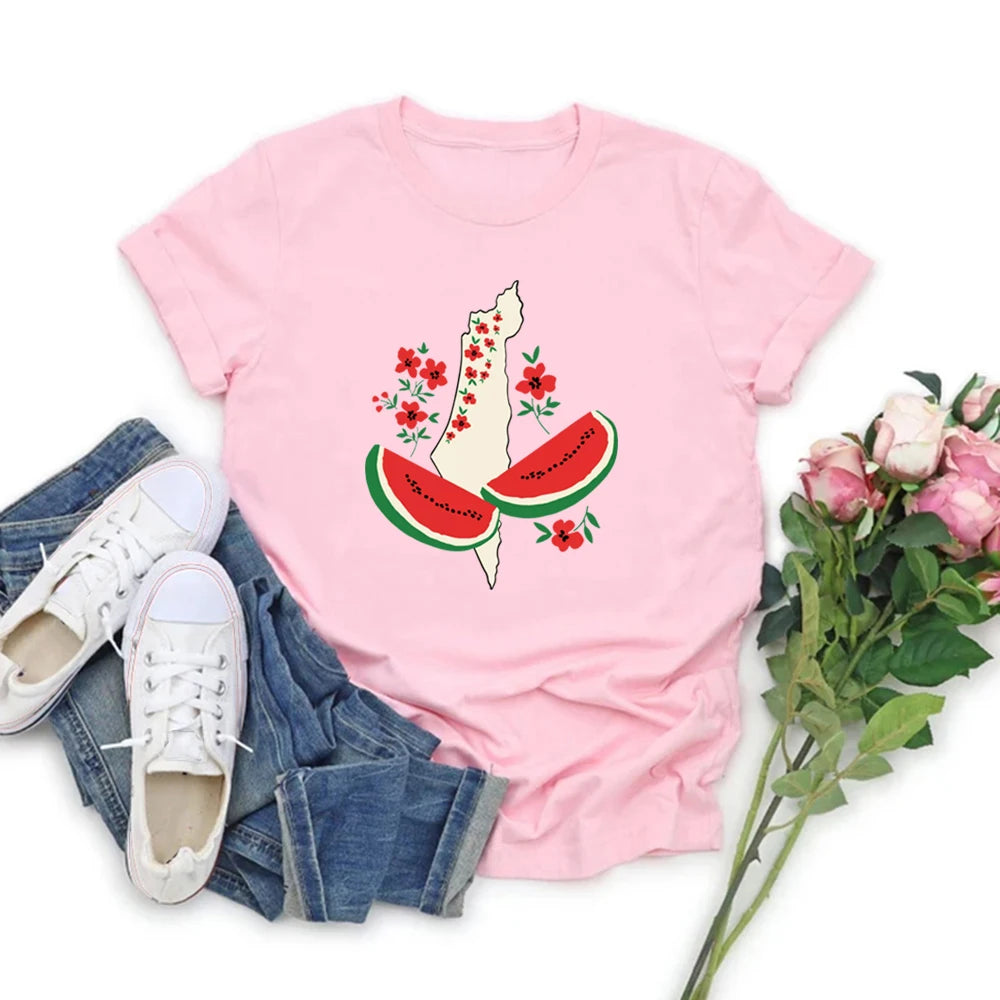 Women's Palestine Country Watermelon T-Shirt