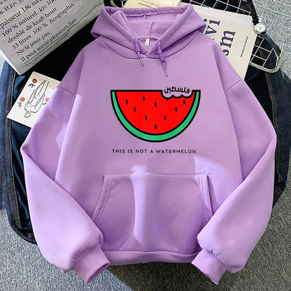 This is Not a Watermelon Palestine Arabic and English Hoodie