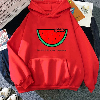 This is Not a Watermelon Palestine Arabic and English Hoodie