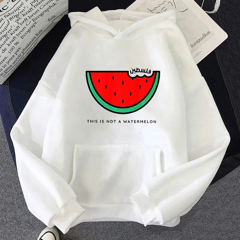 This is Not a Watermelon Palestine Arabic and English Hoodie