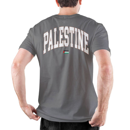 Palestine Back Print in English Flag T-Shirt (Men's & Women's)