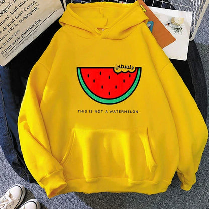 This is Not a Watermelon Palestine Arabic and English Hoodie