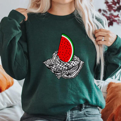 This Is Not A Watermelon Sweatshirt Palestine Crewneck Sweatshirt for Men & Women