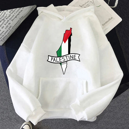 Palestine Map Flag Hoodie