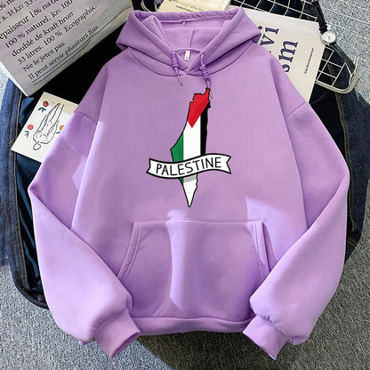 Palestine Map Flag Hoodie