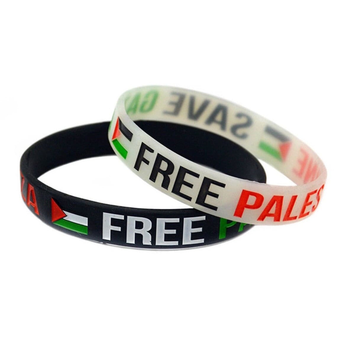 Free Palestine Glow in the Dark Silicone Wristband Bracelet  - Buy One Get One FREE - All Profits Go to Charity