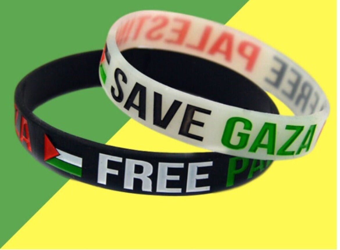 Free Palestine Glow in the Dark Silicone Wristband Bracelet  - Buy One Get One FREE - All Profits Go to Charity